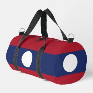 Laos flag duffle bag