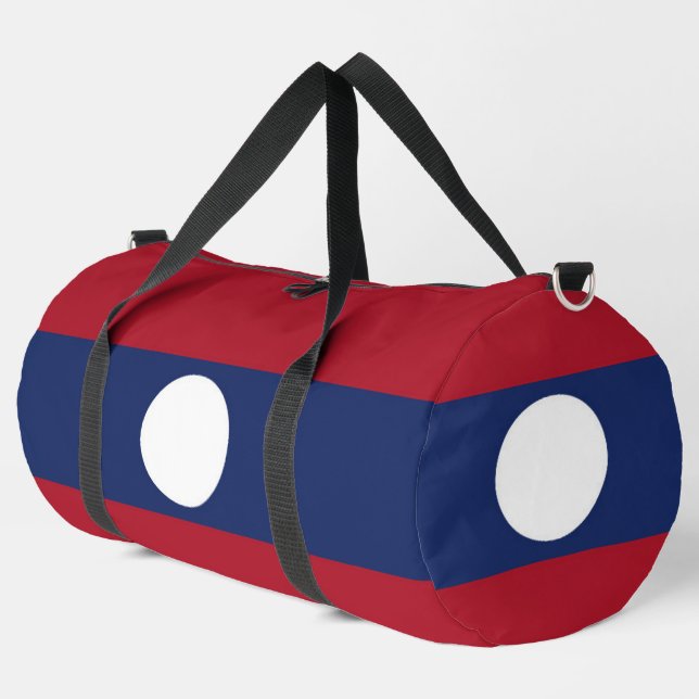 Laos flag duffle bag (Left Corner)