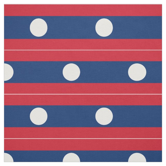 Laos Flag Fabric (Swatch)