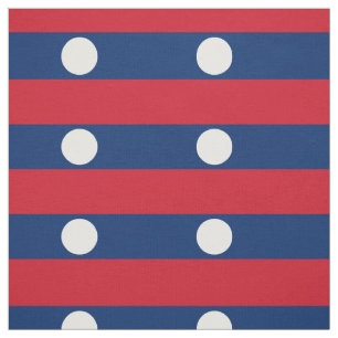 Laos Flag Fabric