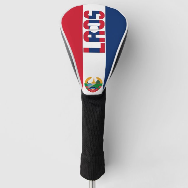 Laos Flag Gorgeous Patriotic Golf Head Cover (Front)