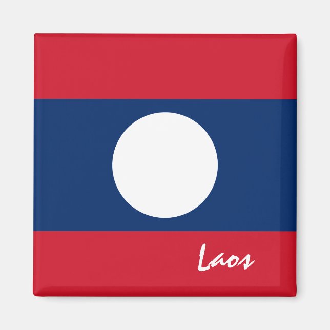 Laos flag & Laos travel, holiday /sports Magnet (Front)