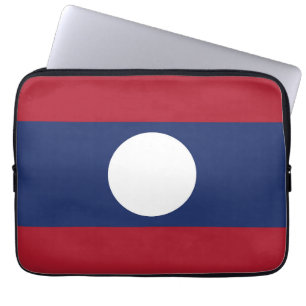 Laos flag laptop sleeve