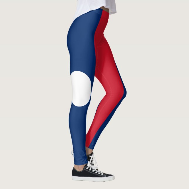 Laos Flag Leggings (Right)
