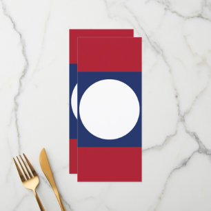 Laos flag menu