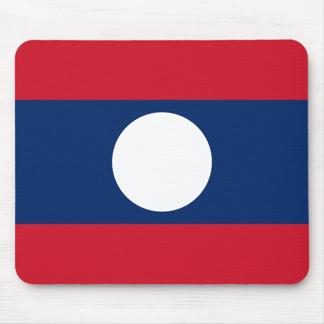 Laos Flag Mouse Mat (Front)