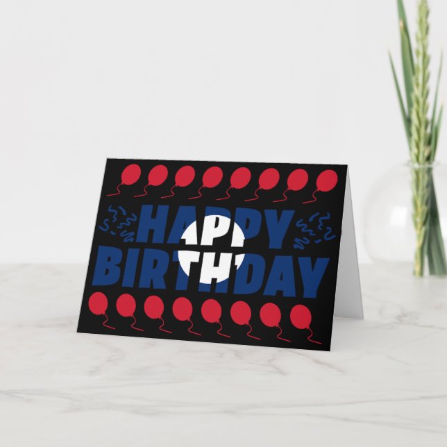Laos Flag Patriotic Birthday Card (Front)