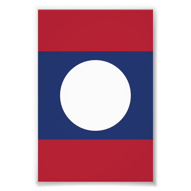 Laos flag photo print (Front)