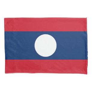 Laos Flag Pillowcase