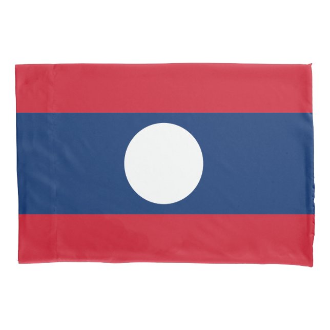 Laos Flag Pillowcase (Front)
