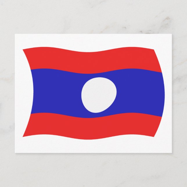 Laos Flag Postcard (Front)