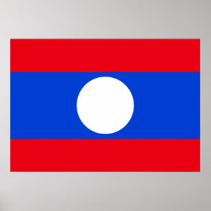 Laos Flag Poster