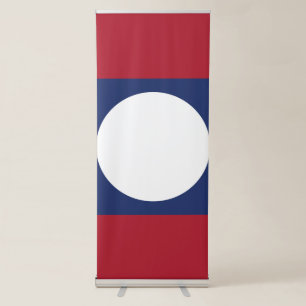 Laos flag retractable banner
