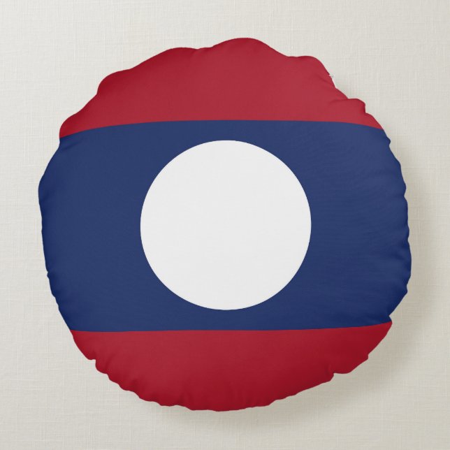 Laos flag round cushion (Back)