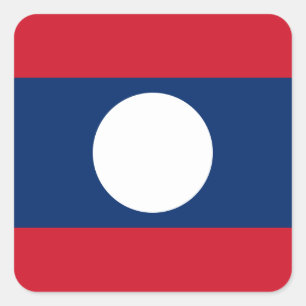Laos Flag Square Sticker