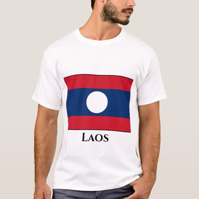 Laos Flag T-Shirt (Front)