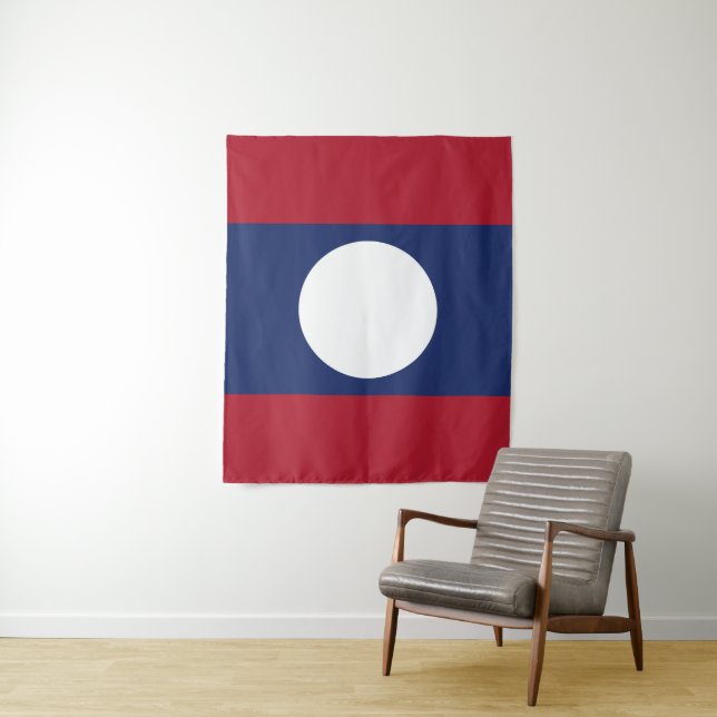 Laos flag tapestry (In Situ)