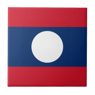 Laos Flag Tile