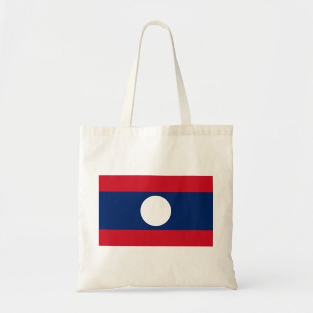 Laos Flag Tote Bag (Front)