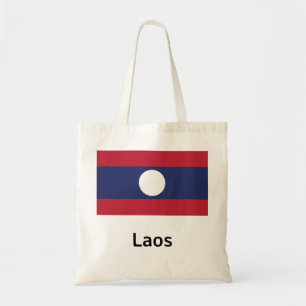 Laos Flag Tote Bag