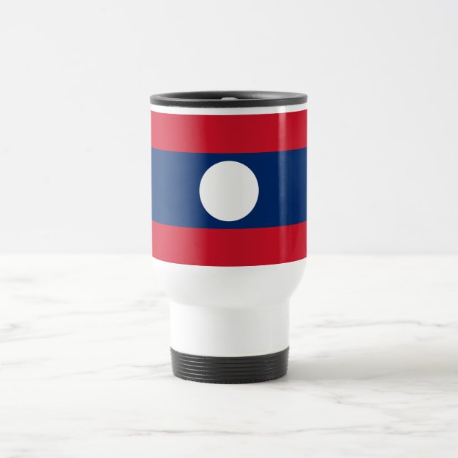 Laos Flag Travel Mug (Center)