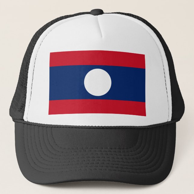 Laos Flag Trucker Hat (Front)