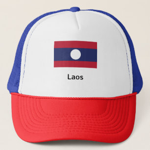 Laos Flag Trucker Hat