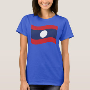 Laos Flag Wave T-Shirt