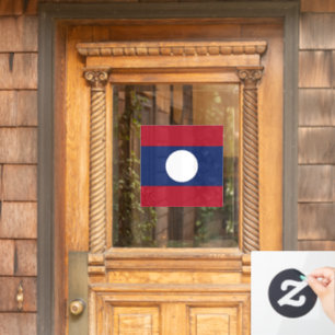 Laos flag window cling