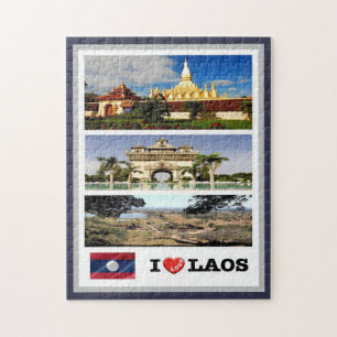 Laos - I Love - Jigsaw Puzzle