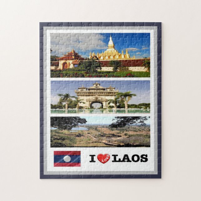 Laos - I Love - Jigsaw Puzzle (Vertical)