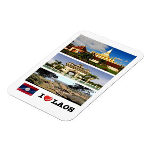 Laos - I Love - Magnet