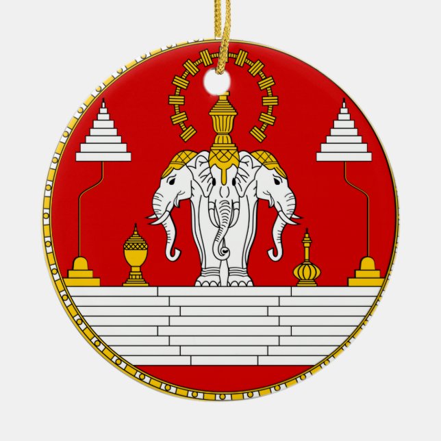 Laos* Kingdom Christmas Ornament (Front)