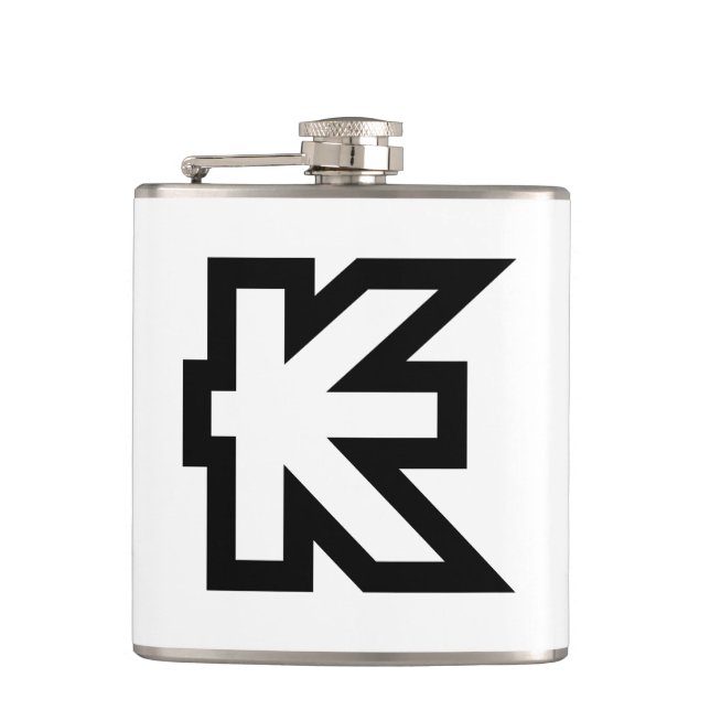 Laos Kip Lao / Laotian Money Sign Hip Flask (Front)