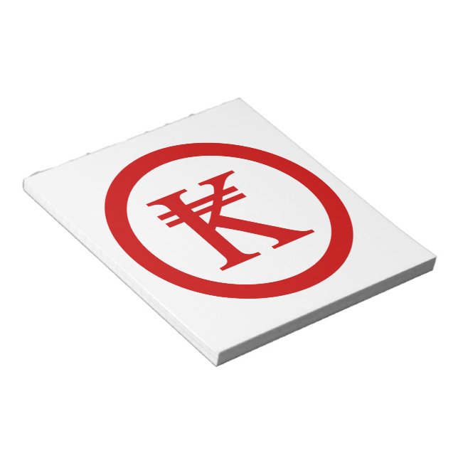 Laos Kip Lao / Laotian Money Sign Notepad (Angled)