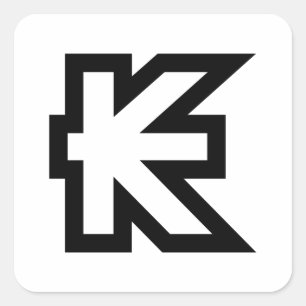 Laos Kip Lao / Laotian Money Sign Square Sticker