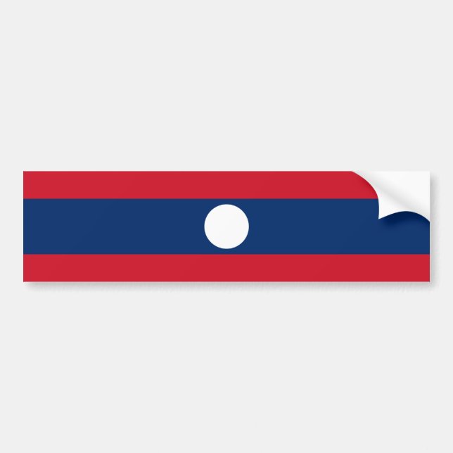 Laos/Lao/Laotian Flag Bumper Sticker (Front)