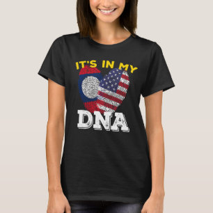 Laos Lao Laotian Flag Day Proud America Finger Dna T-Shirt