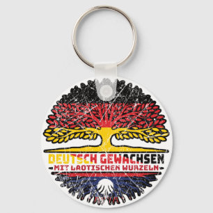 Laos Laotisch Deutsch Deutschland Baum Wurzel Key Ring