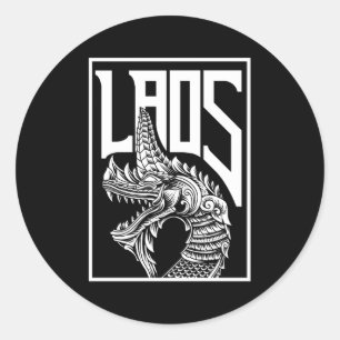 Laos Naga Payanak Sea Dragon Classic Round Sticker