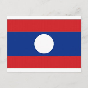 Laos National Flag Postcard