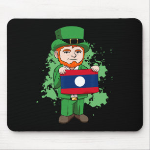 Laos Proud Lao Laotian Flag St. Patricks Day Lepre Mouse Mat