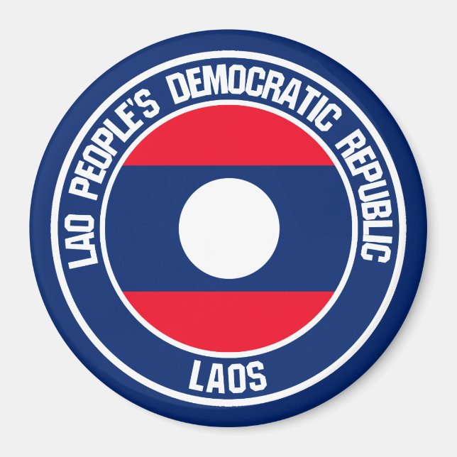 Laos Round Emblem Magnet (Front)