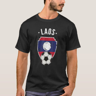 Laos Soccer Laos Flag Football Laotian Pride Roots T-Shirt