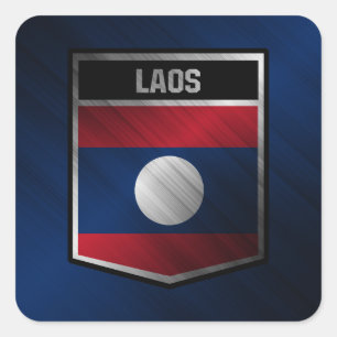 Laos Square Sticker