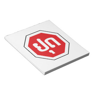 Laos Traffic STOP Sign ⚠ YOOT in Laotian Language Notepad