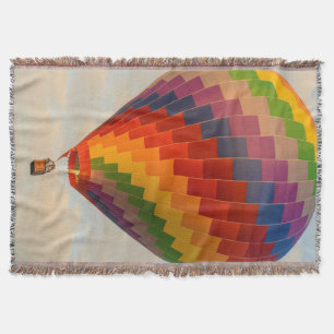 Laos, Vang Vieng. Hot air balloon Throw Blanket