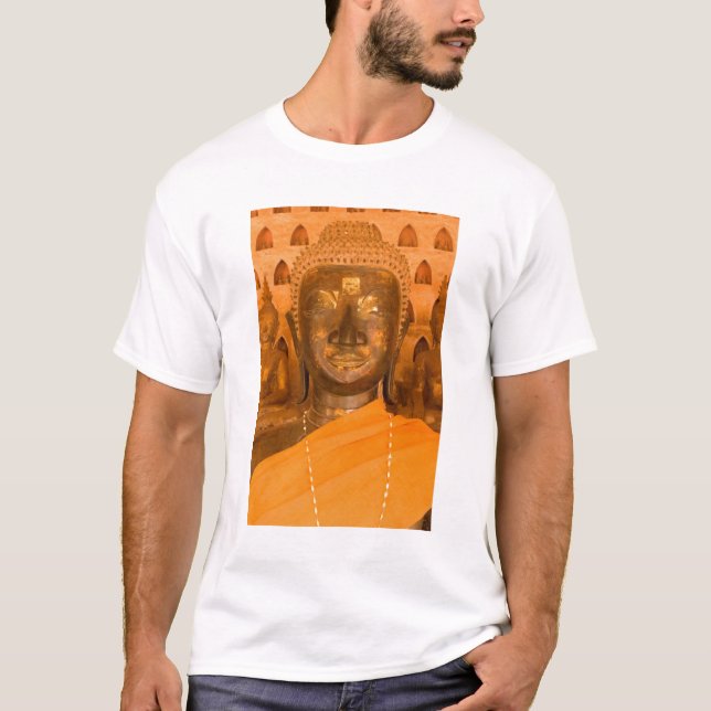 Laos, Vientiane, one of 6840 Buddha images in 2 T-Shirt (Front)