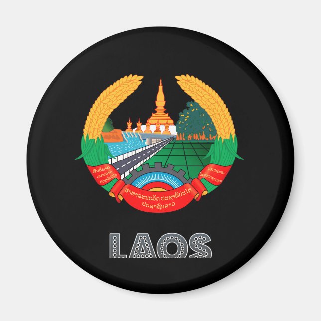 Laotian Emblem Magnet (Front)