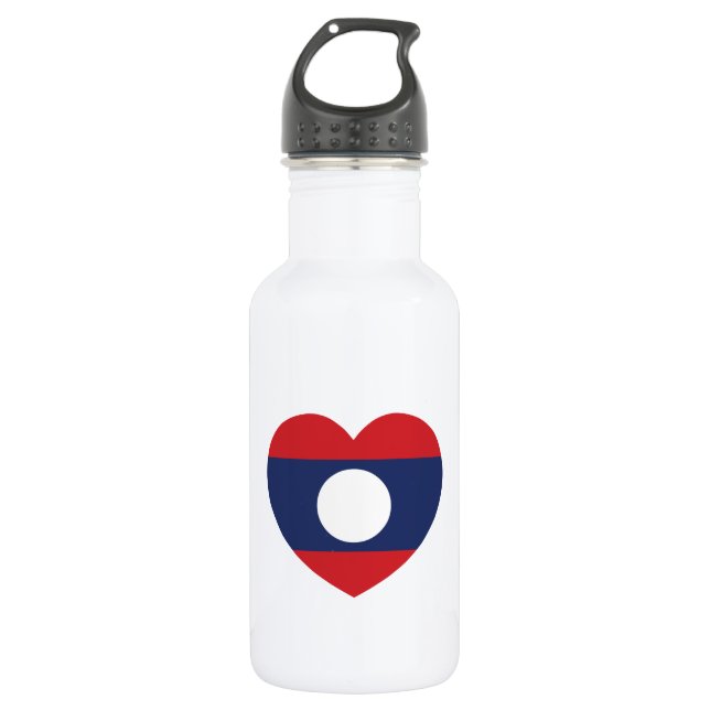 Laotian Heart Flag 532 Ml Water Bottle (Front)